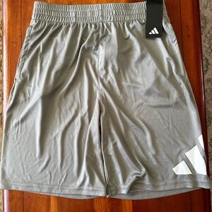 Adidas Athletic Gray Shorts Boys Large 14/16